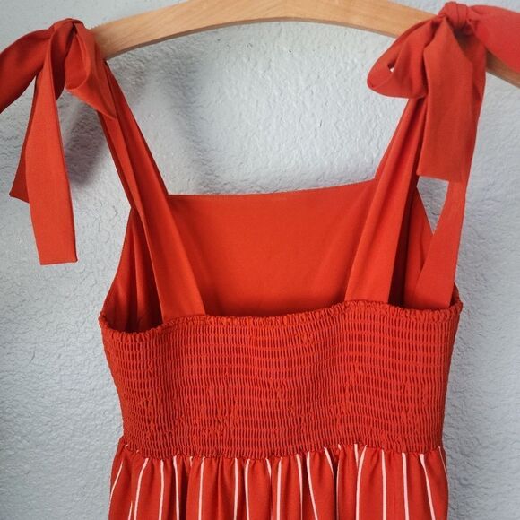 A loves A shoulder straps square neck smocking back top bohemian maxi dress - Picture 4 of 15